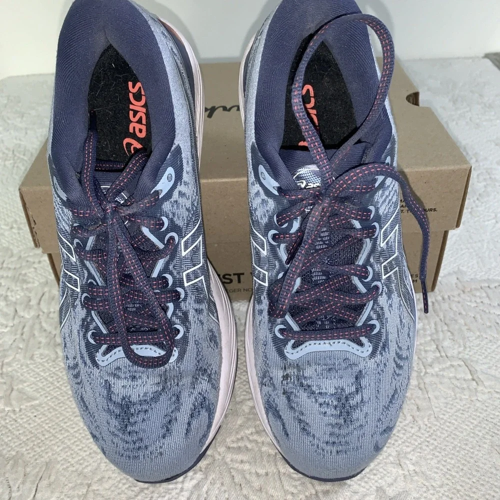 Asics Gel Cumulus 23 Blue Running Shoes Athletic Everyday Trainers USA Women 6.5